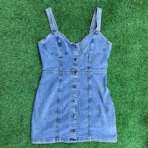 H&M Structured Button Up Denim Dress